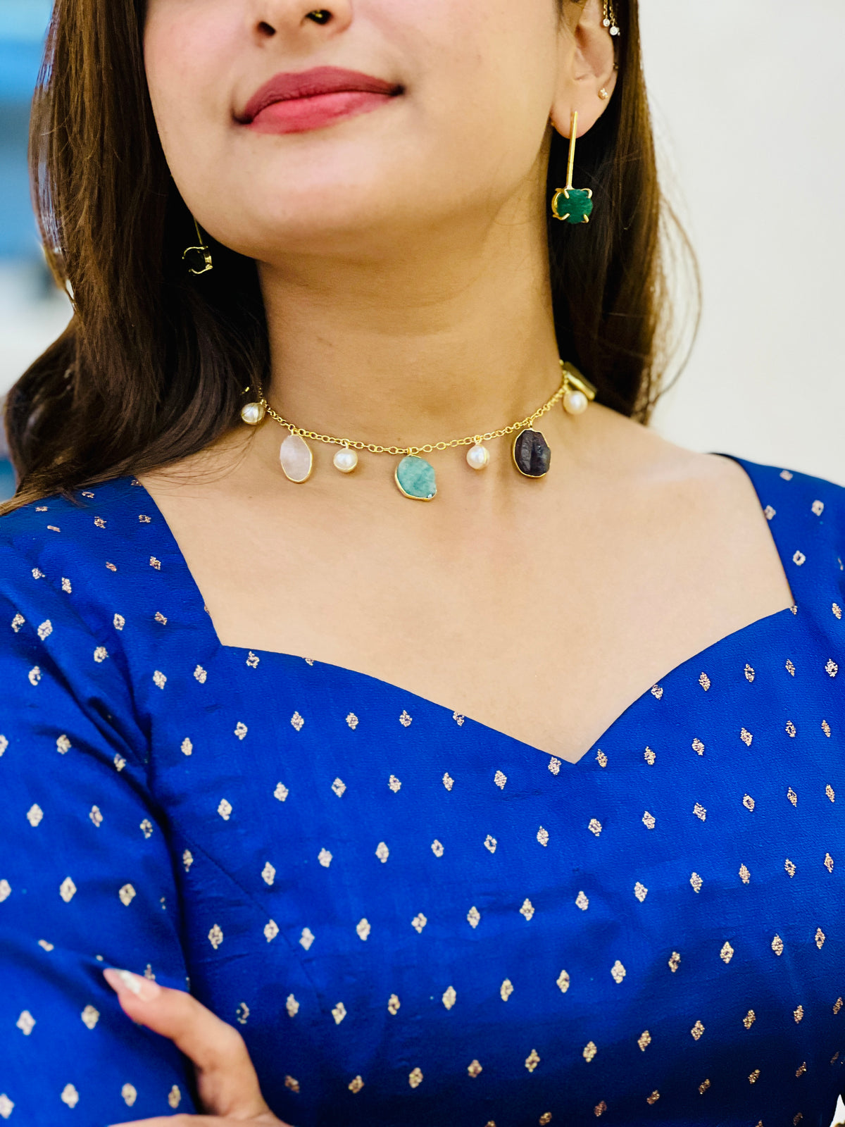 Ocean Mist Natural Stone Necklace