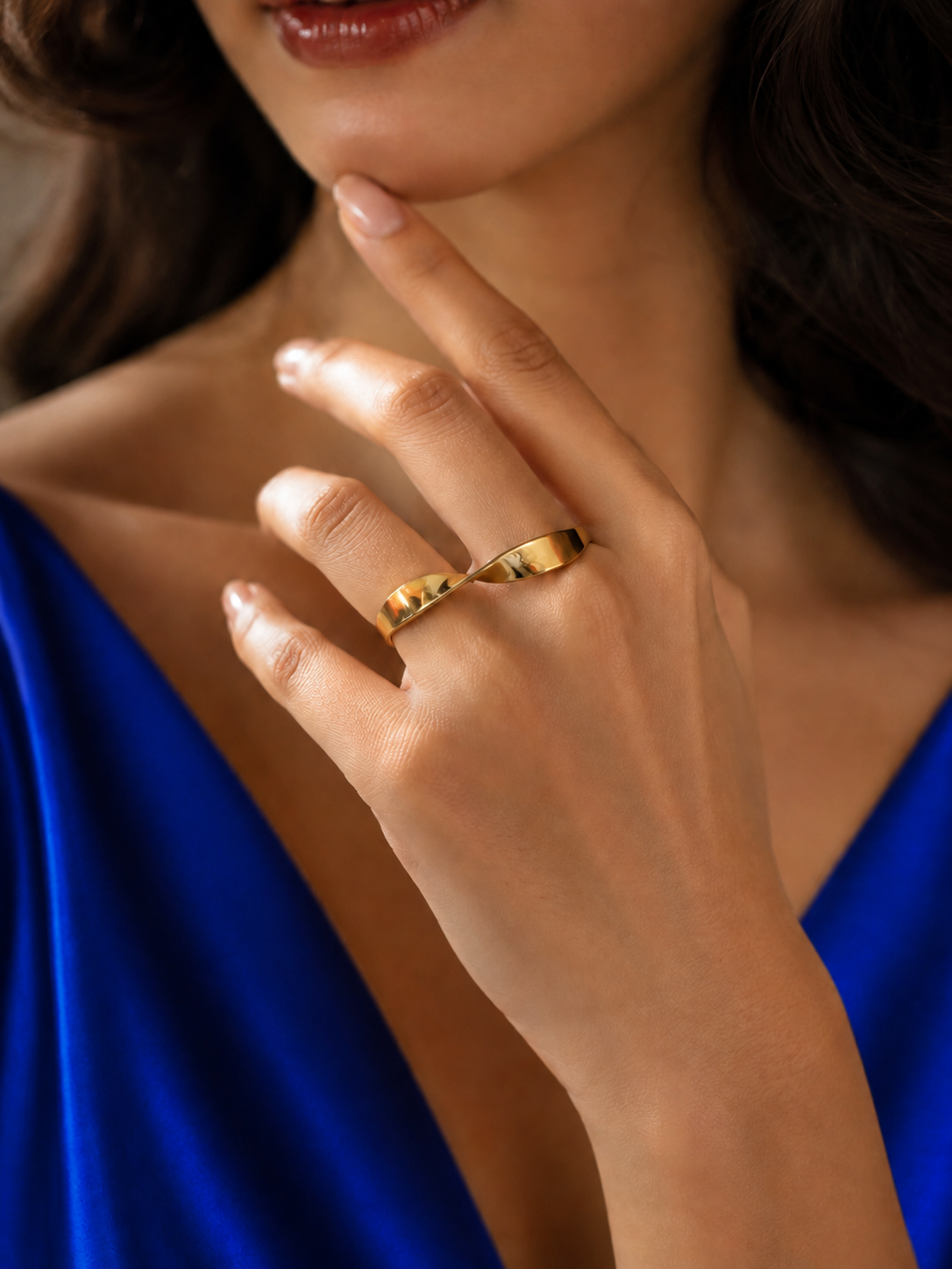 Golden Loop Ring