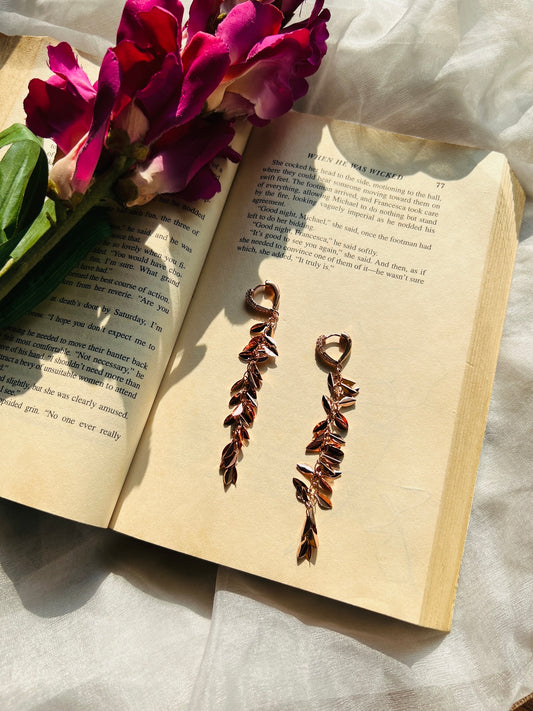 Rosegold Petal Stream Earrings