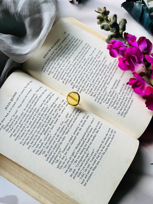 Golden Aura Stone Ring