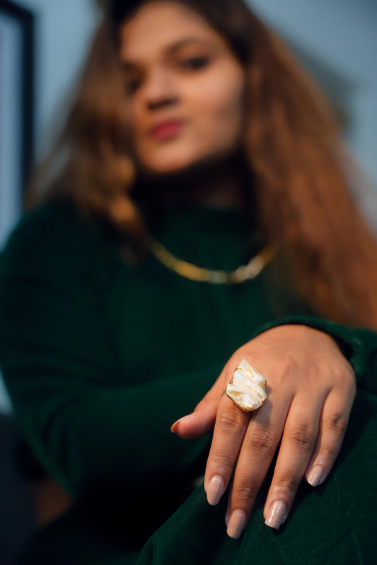 BAROQUE PEARL RING - rings
