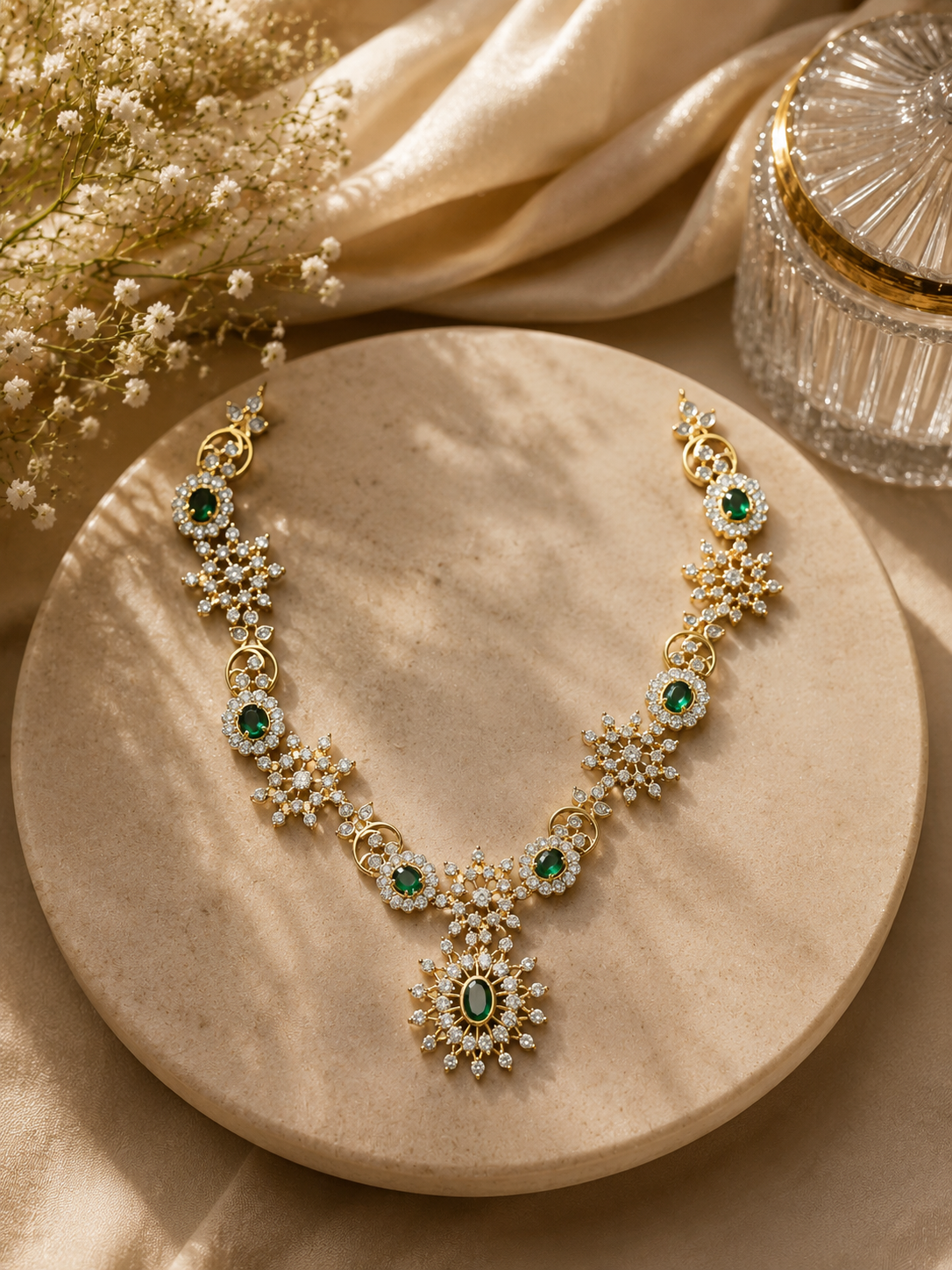 Emerald Blossom Necklace