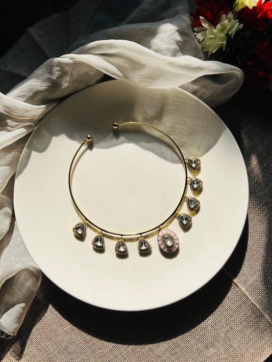 DAMINI MOISSANITE STONE HASLI - Neckpiece