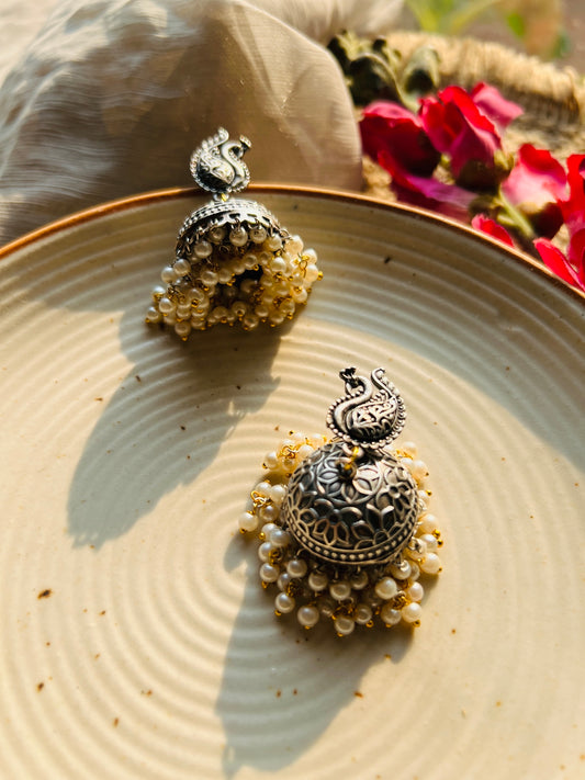 Mayuradhwani Jhumka - Earrings