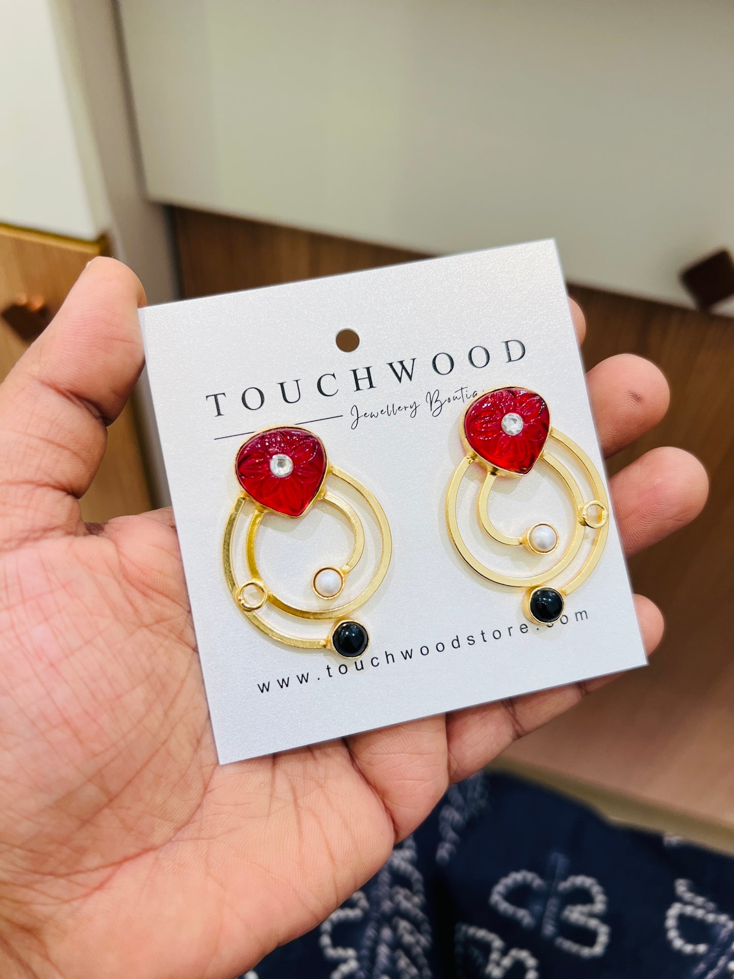 Scarlet Orbit Earrings