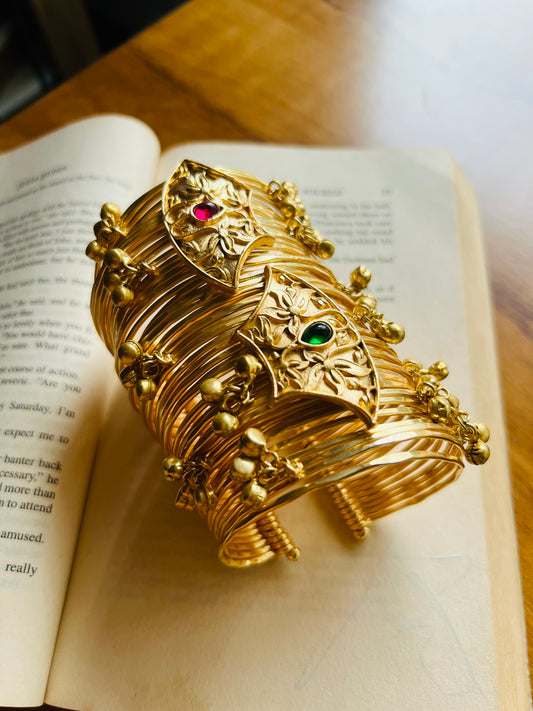 Kashmiri Royal Ghungroo Stacked Bangle