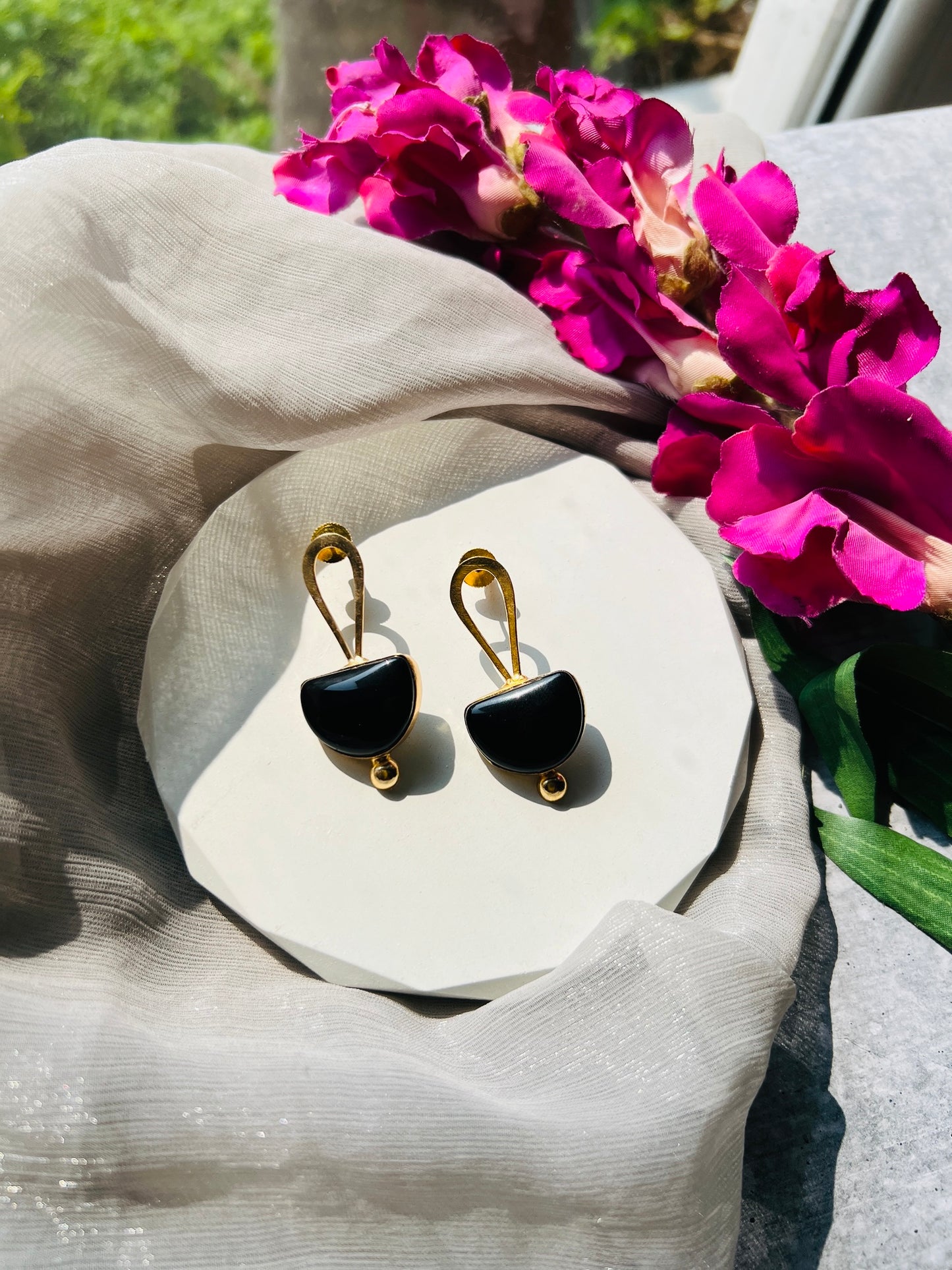 Celeste Drop Stone Earrings