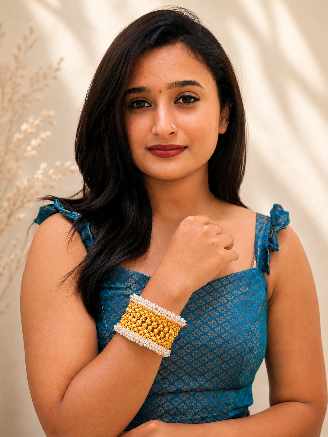Swarna Pearl Mesh Cuff