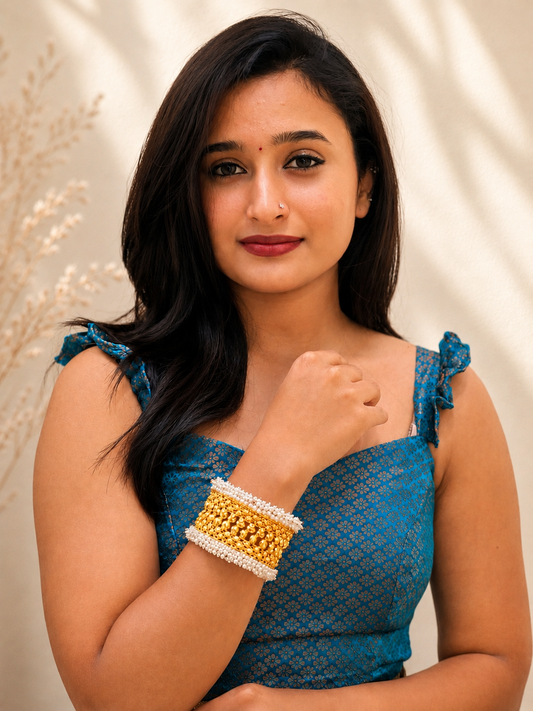 Swarna Pearl Mesh Cuff