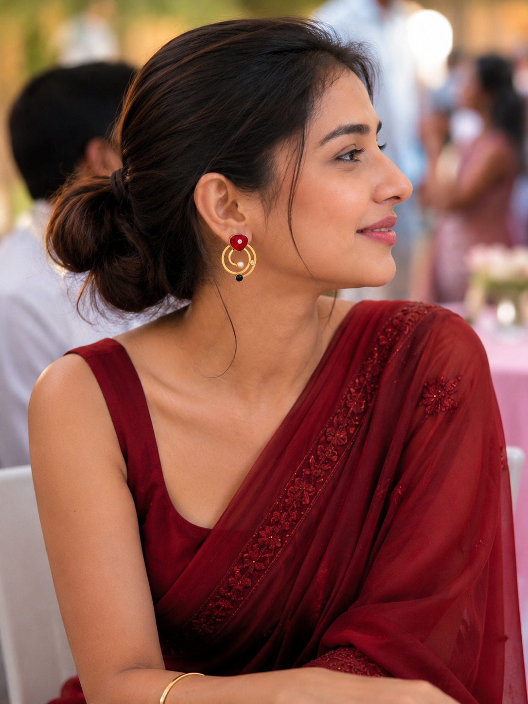 Scarlet Orbit Earrings