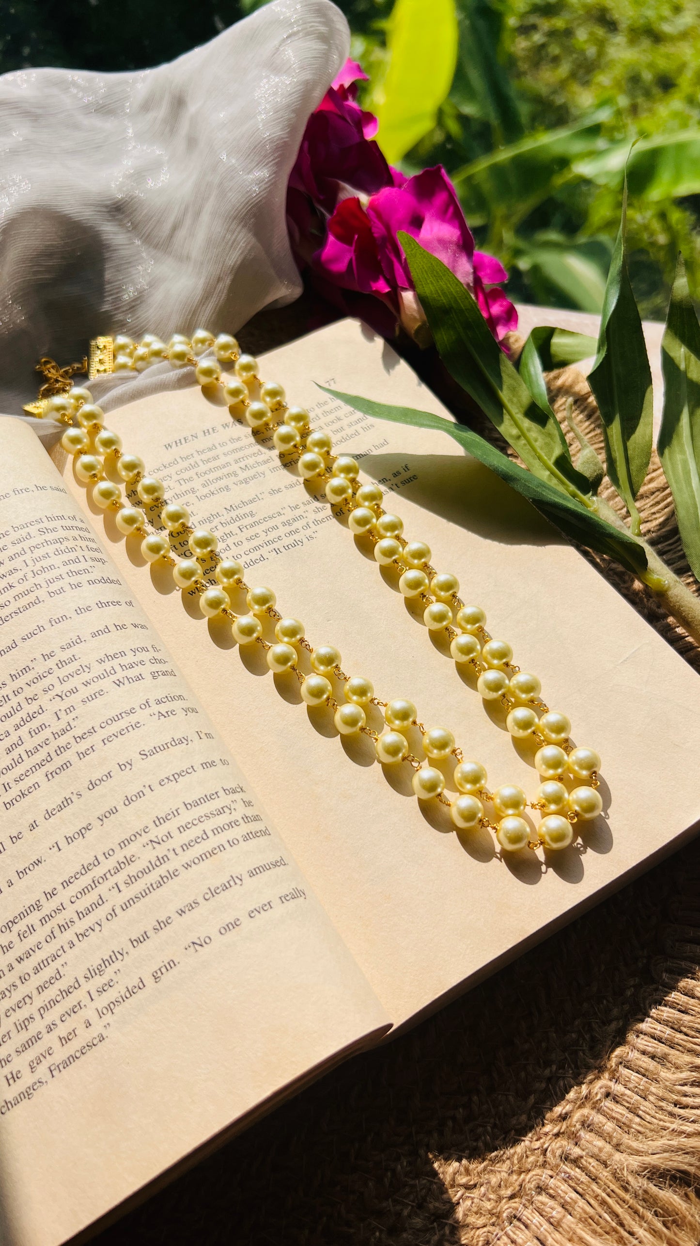 Shvetra Pearl Layer Necklace