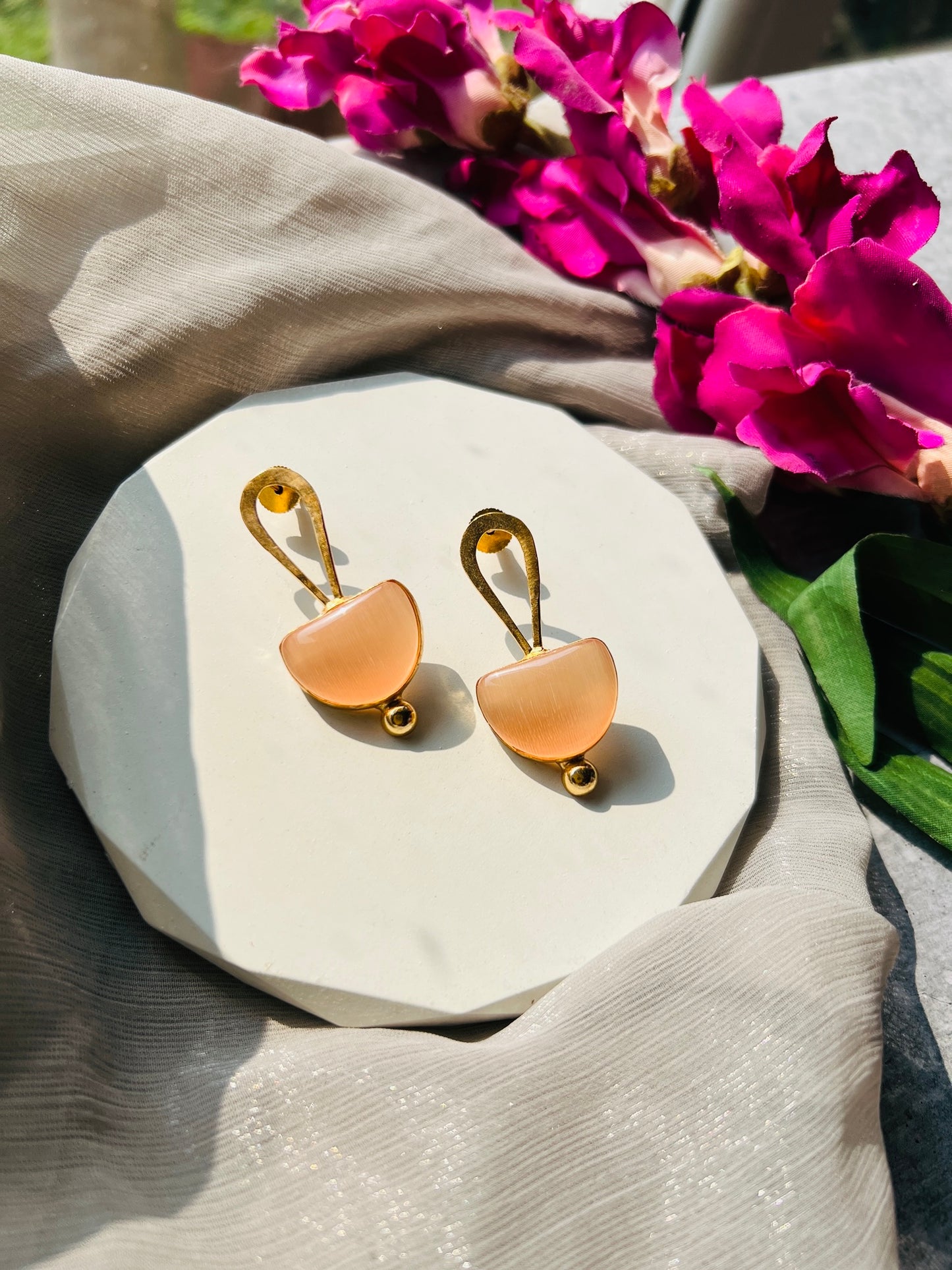 Celeste Drop Stone Earrings