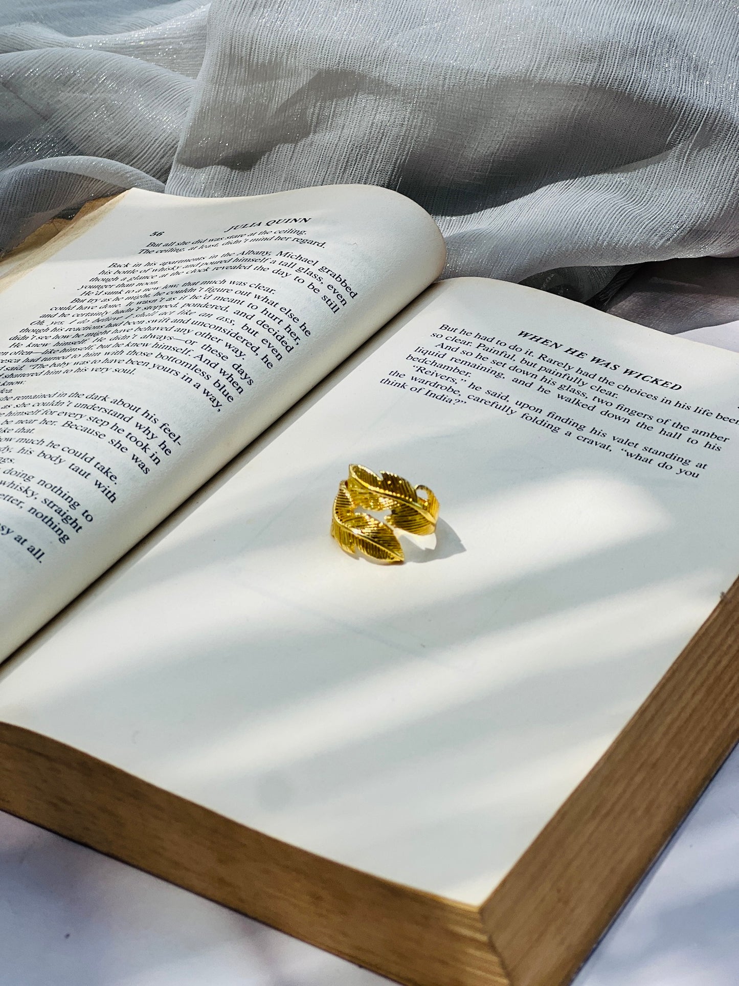 Golden Leaf Adjustable Ring