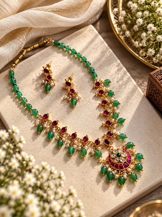 Emerald Ruby Royale Necklace
