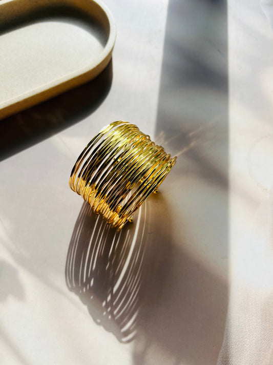 Golden Gleam Adjustable Bangle