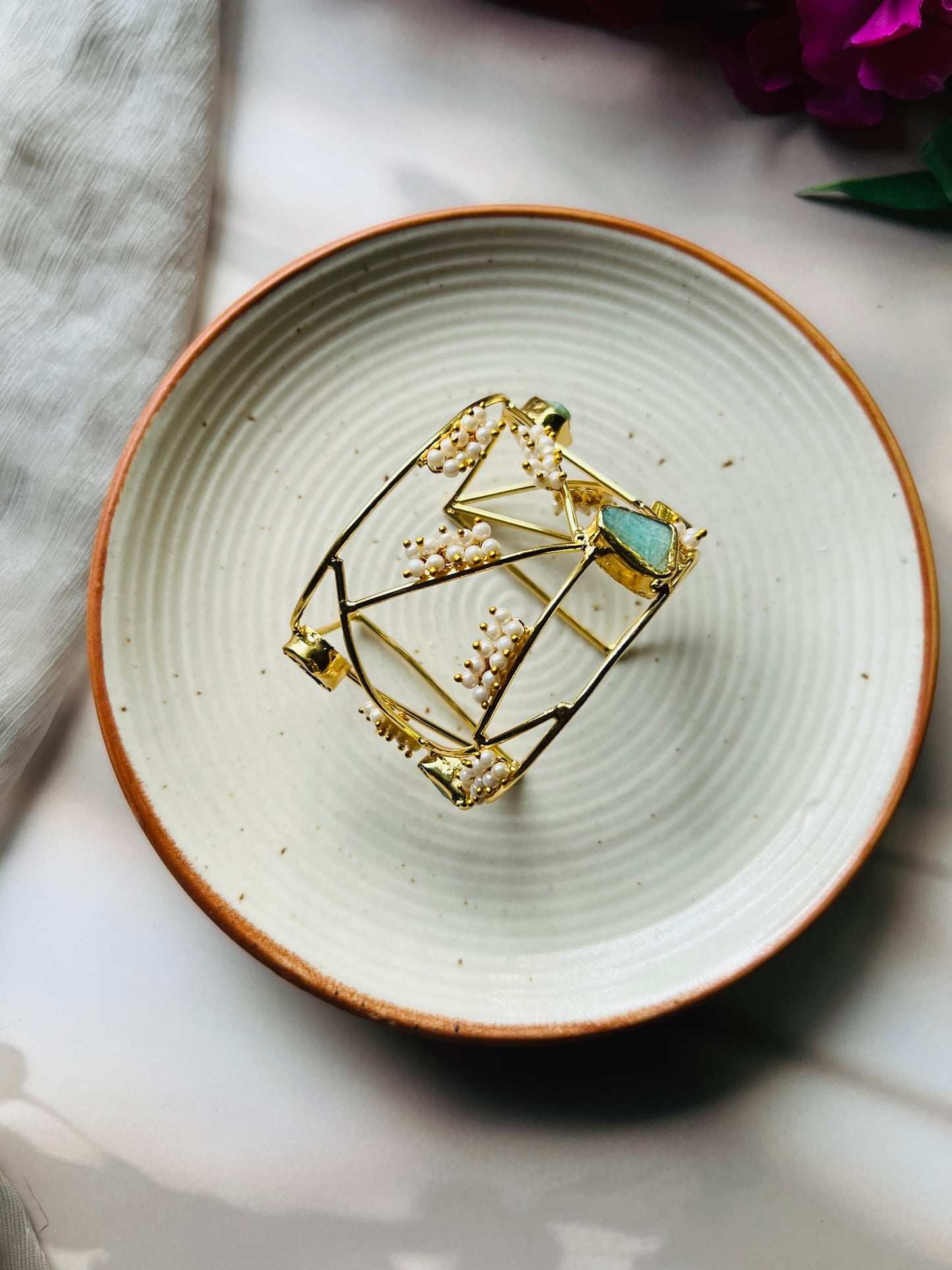 Ocean Bloom Statement Bangle - bangles