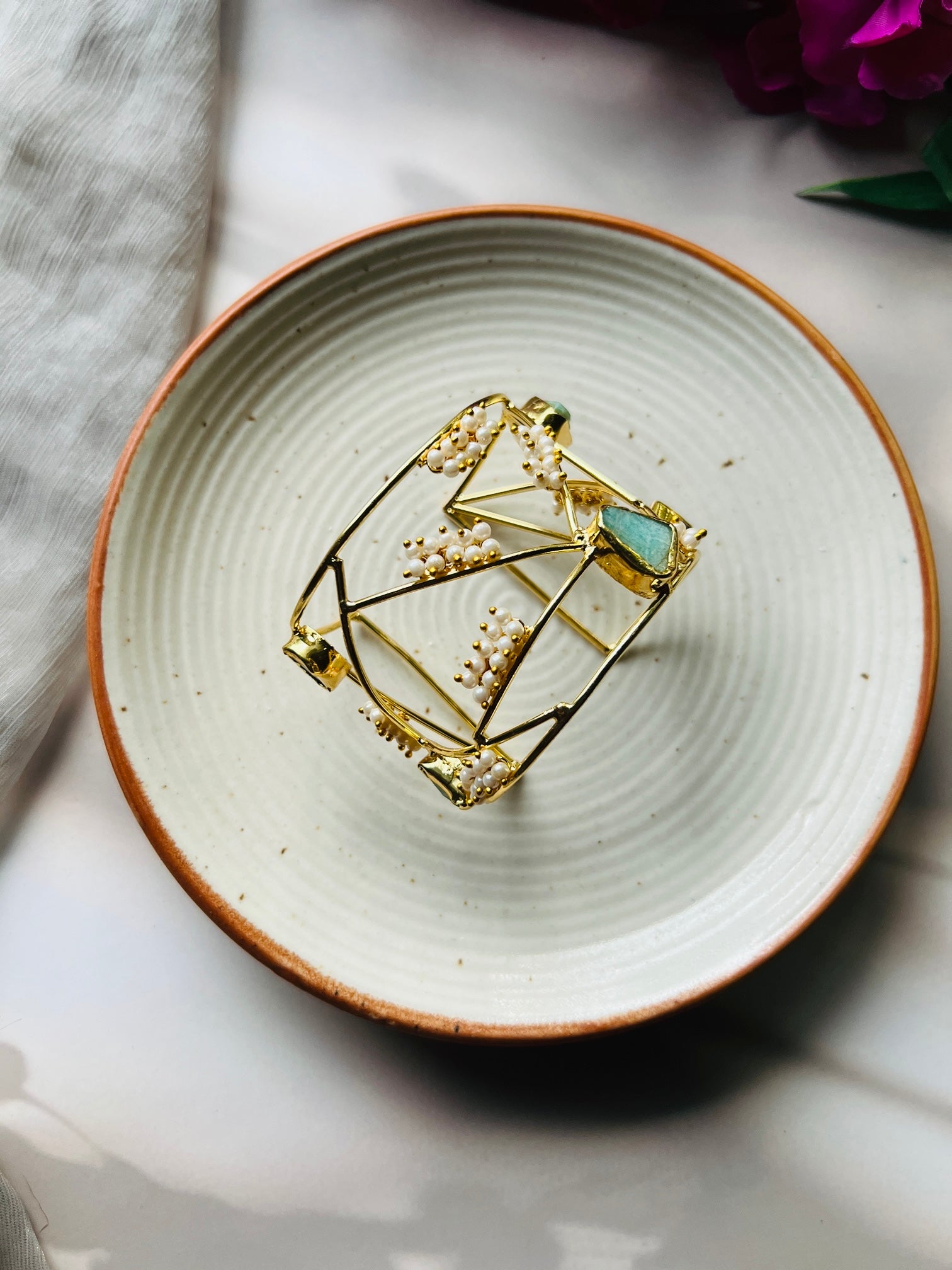 Ocean Bloom Statement Bangle - bangles