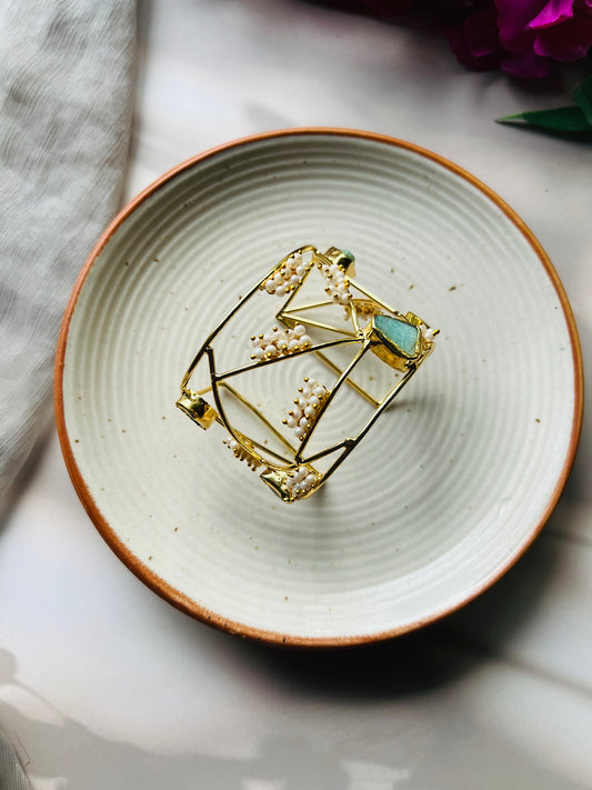 Ocean Bloom Statement Bangle - bangles