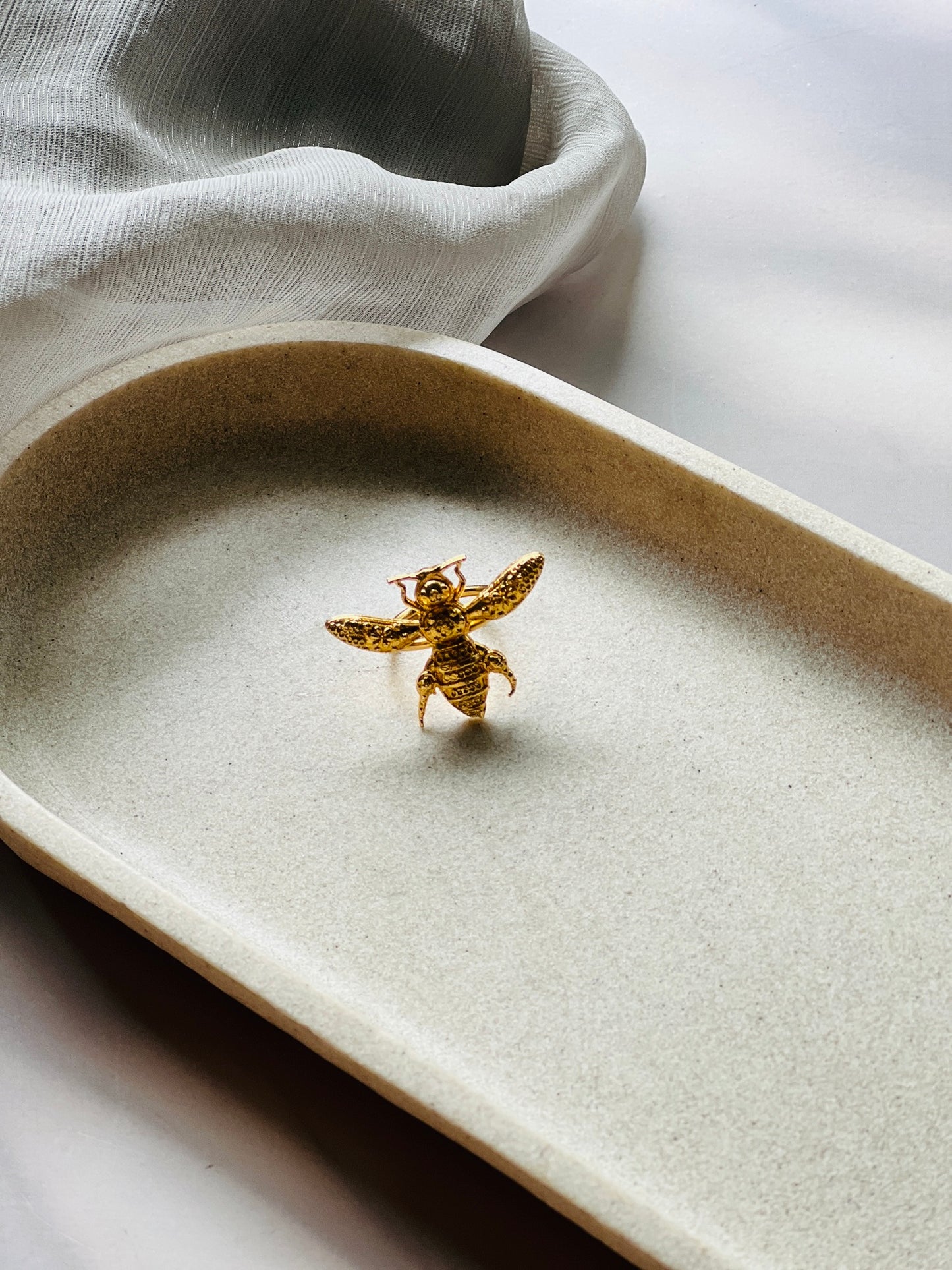 Golden Flutter Adjustable Ring