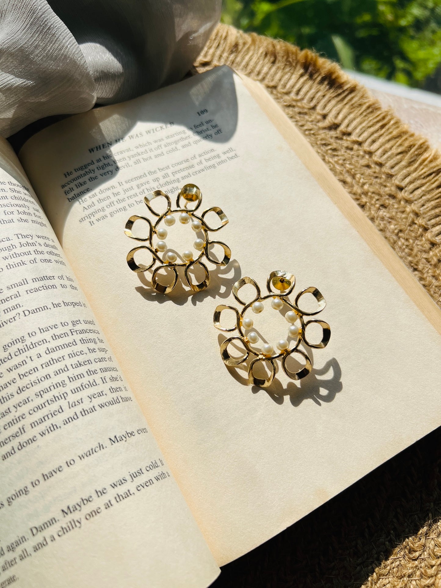 Pearl Sunburst Studs