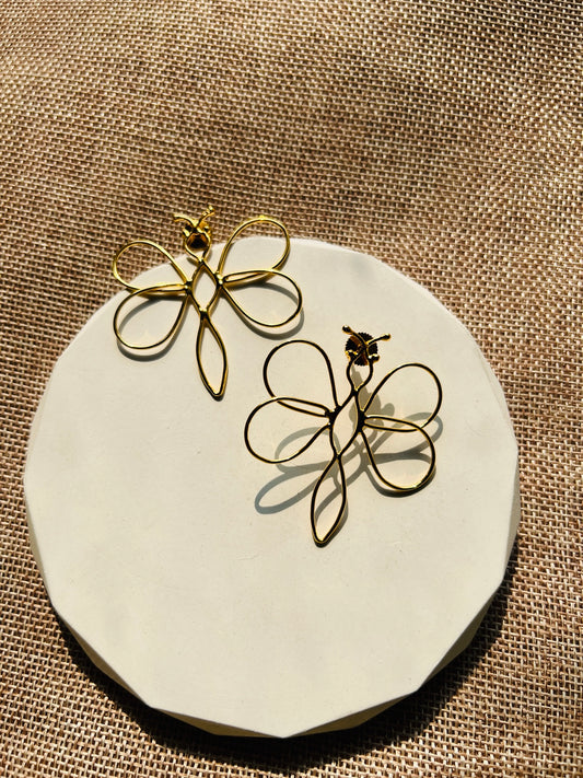 Golden Wing Earrings - Earrings