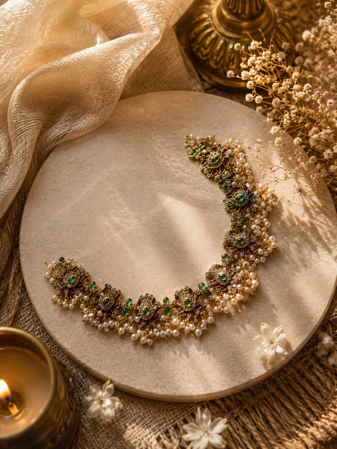 Mayuri Pearl Bloom Necklace