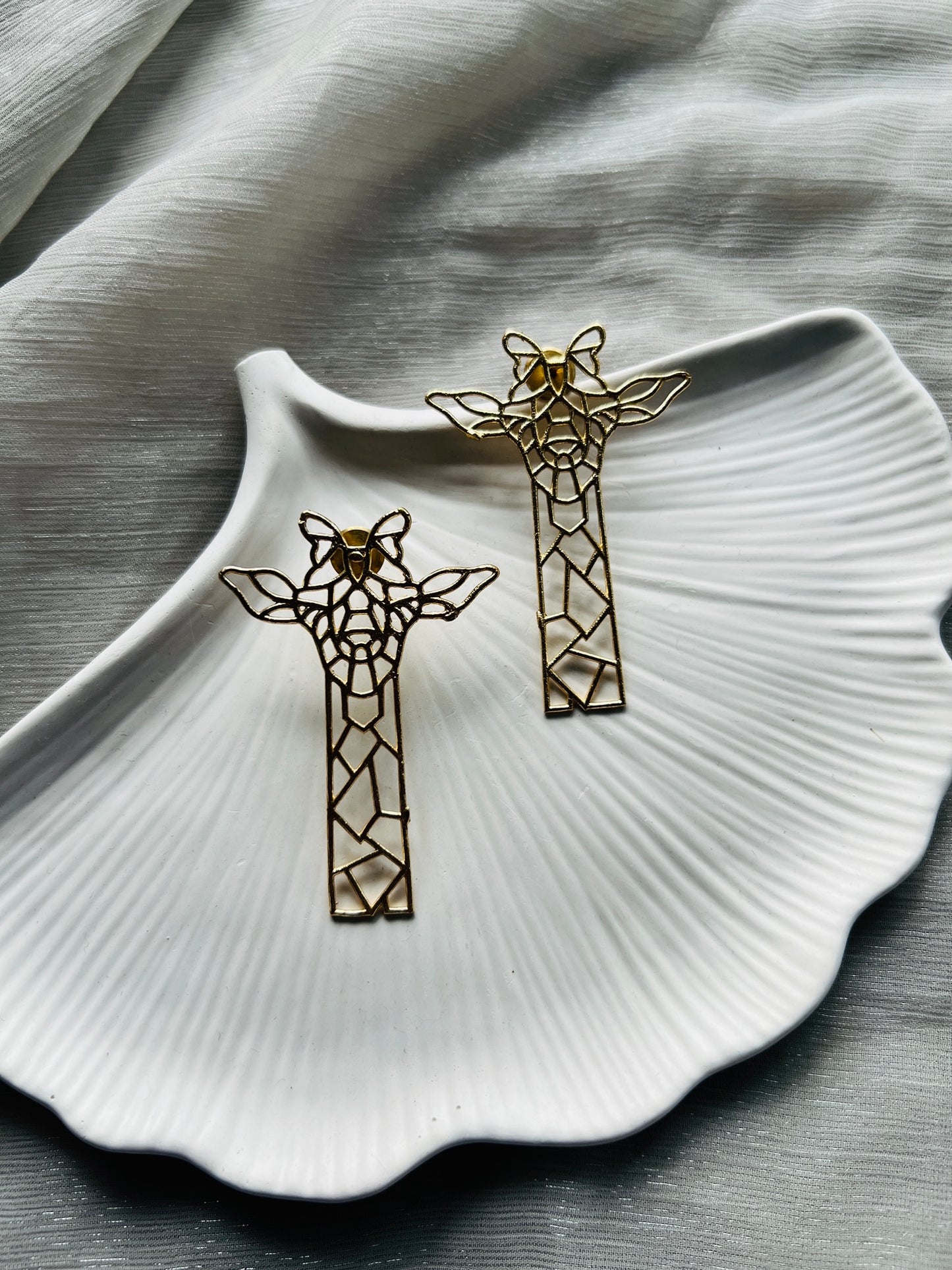 Golden Giraffe Earring - Earrings