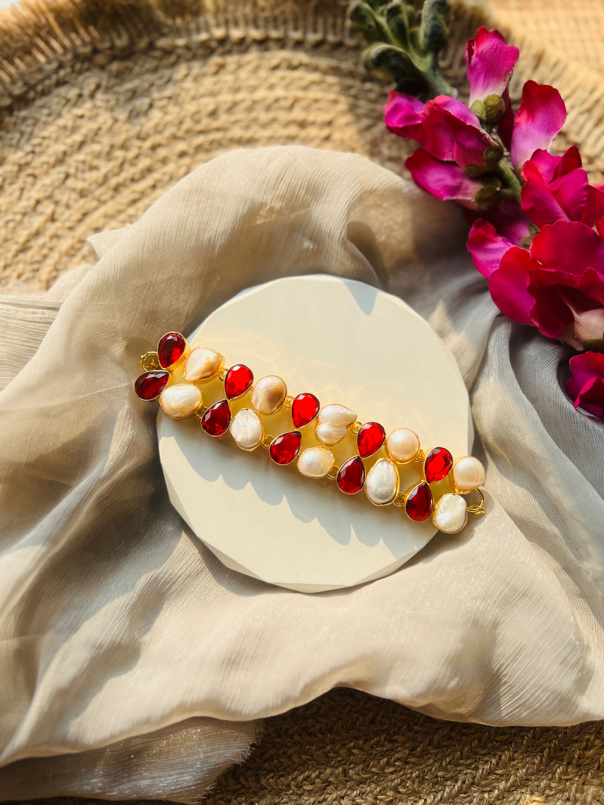 Royale Scarlet Baroque Choker - Neckpiece