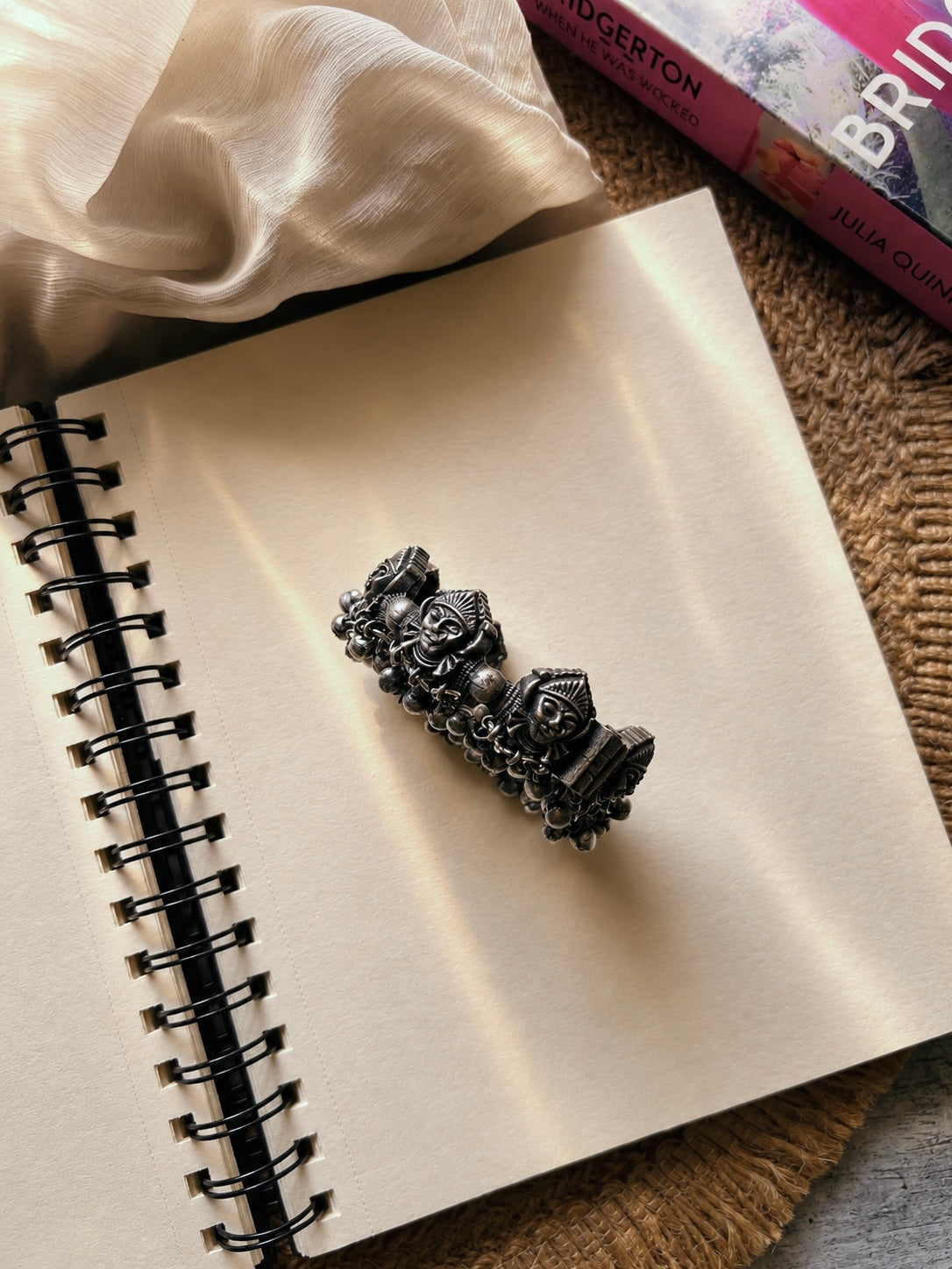 Aaroh Antique Silver Bangle