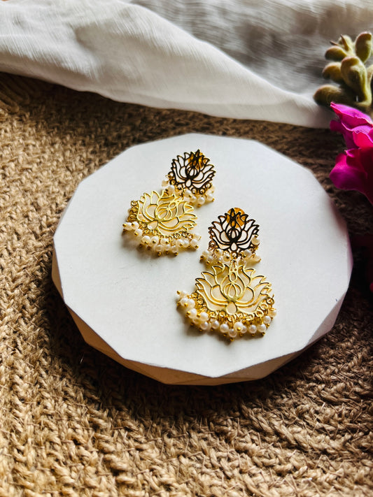 Kamya Lotus Drops - Earrings