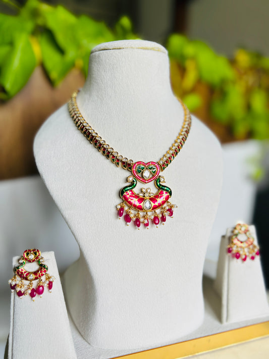 VYARA HAND-PAINTED NECKLACE - Neckpiece