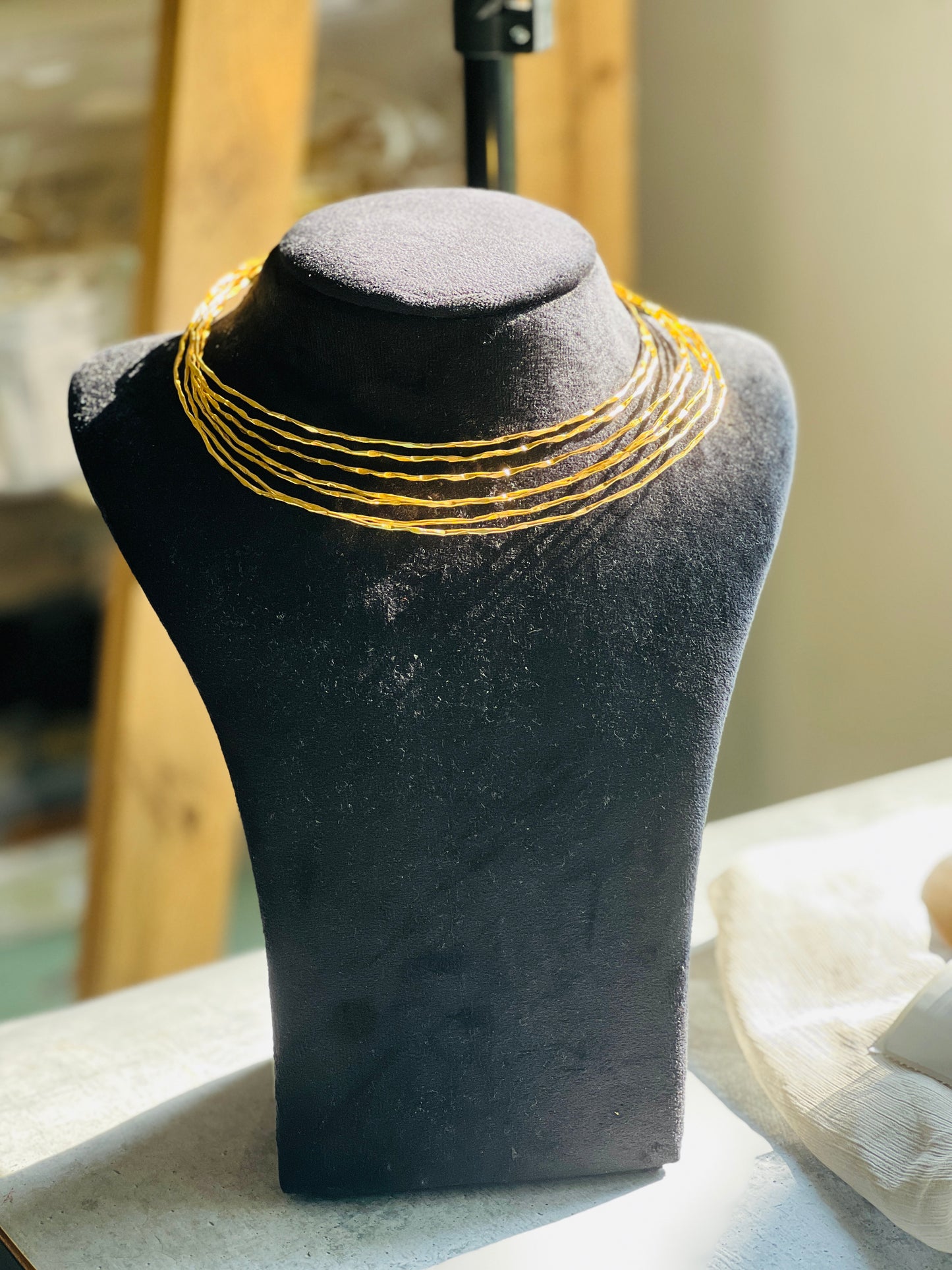 Layered Gold Strand Hasli