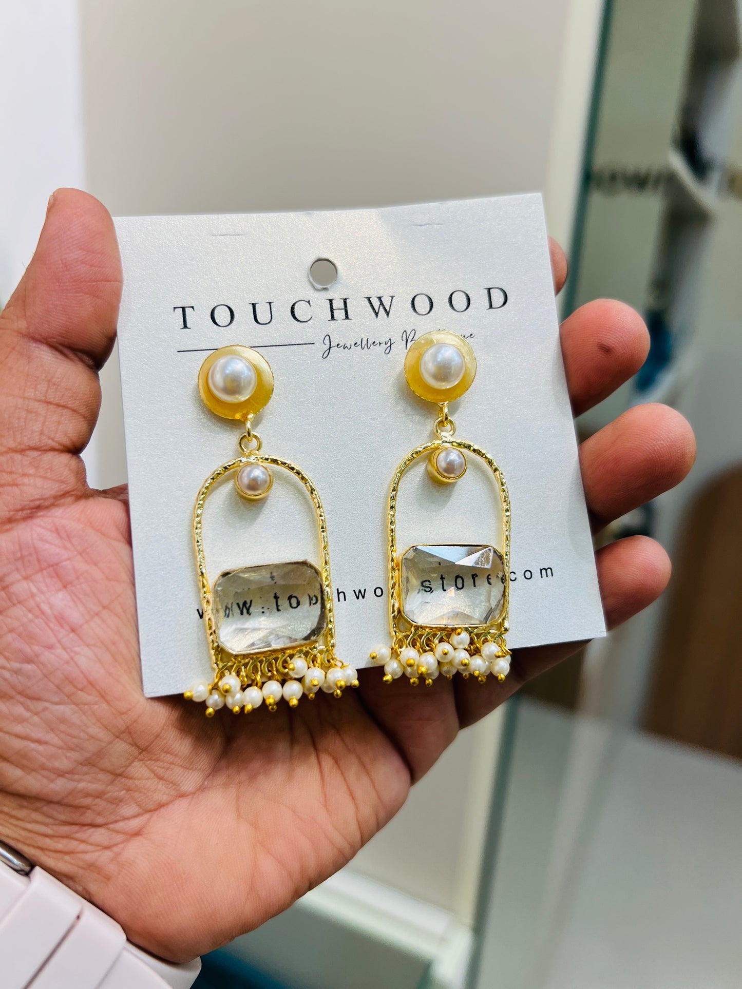 Twinkle Pearl Dangle Earrings