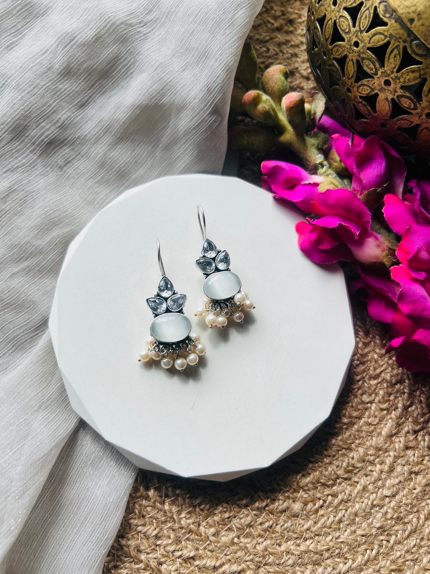 Lustrous Grace Hoops - Earrings