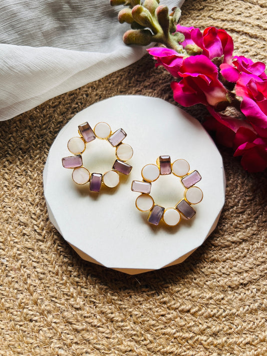 Aurea Circle Statement Studs - Earrings