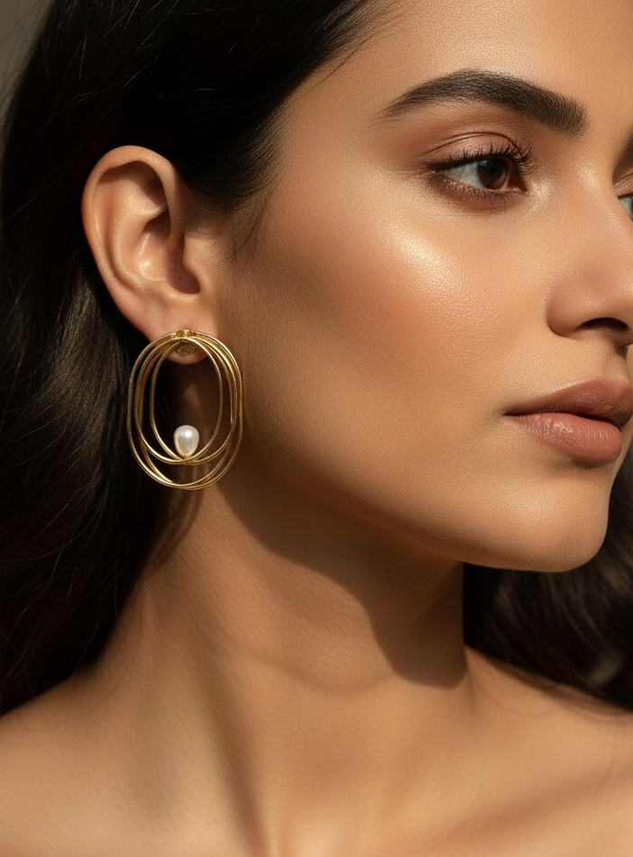 Nyan Aura Pearl Earrings