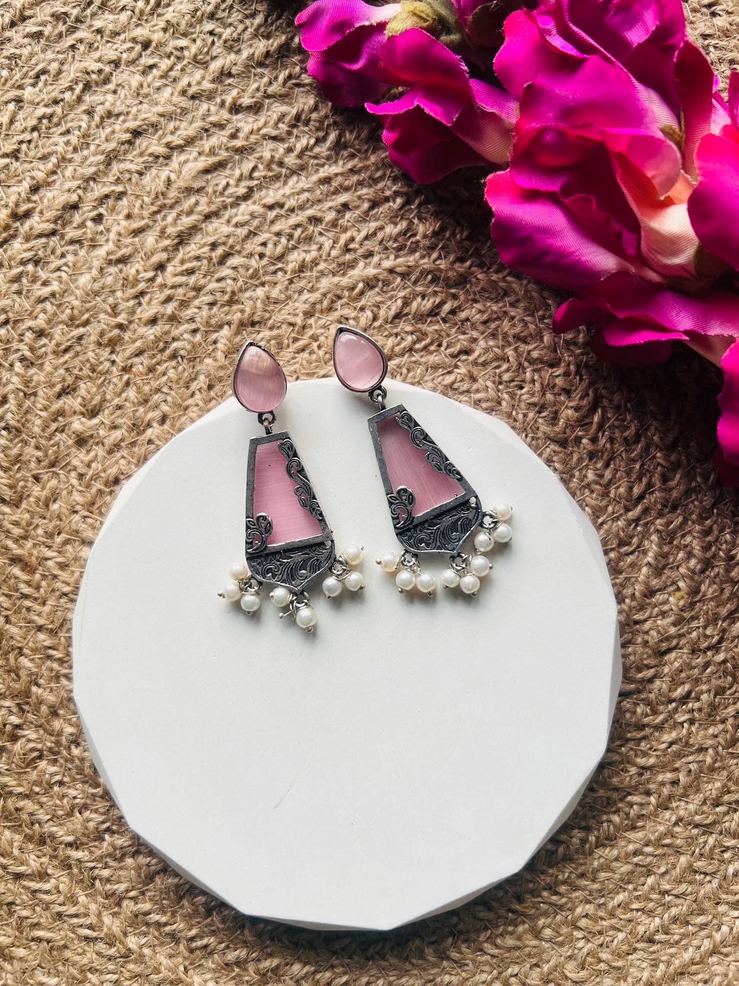 Chandrika Stone Earrings - Earrings