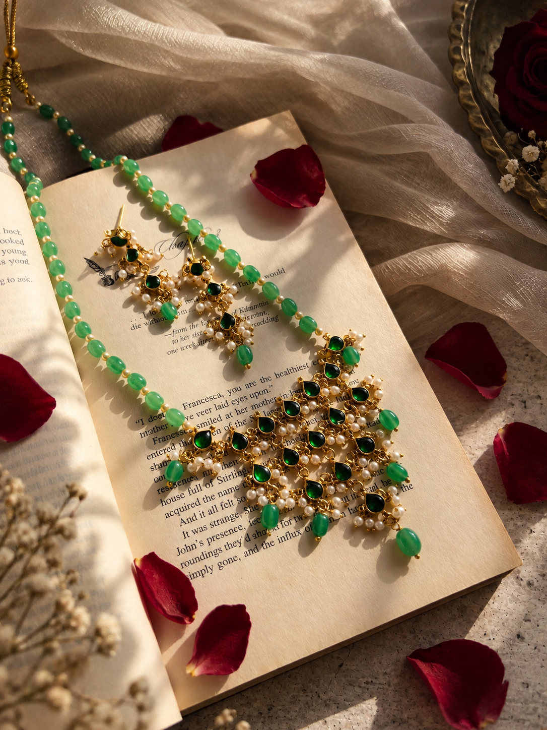 Emerald Garden Statement Necklace