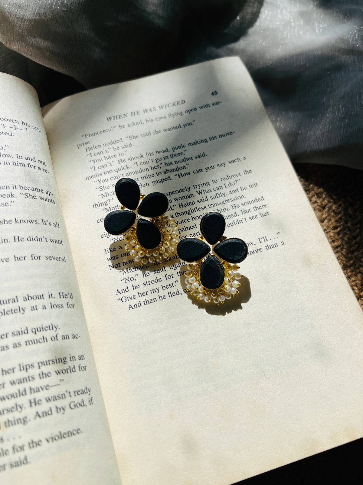 Ethereal Petal Pearl Earrings
