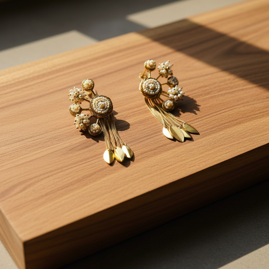 Kusum Pearl Cascade Earrings