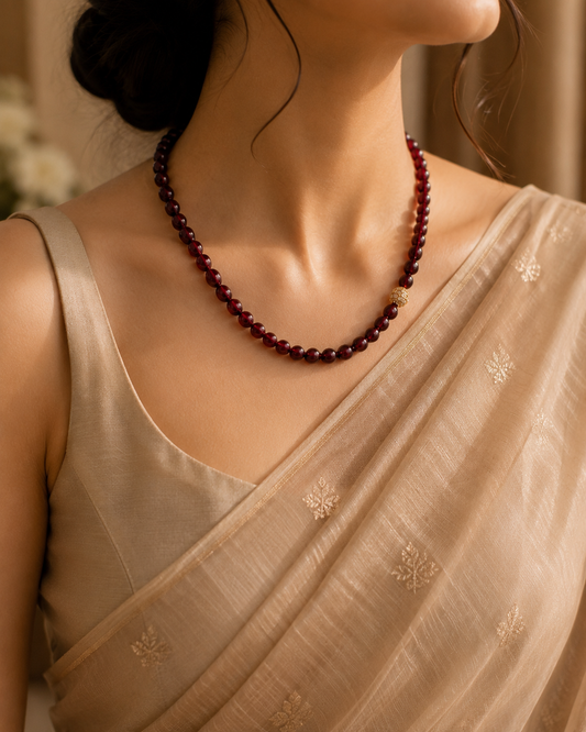 Ruby Solitaire Necklace