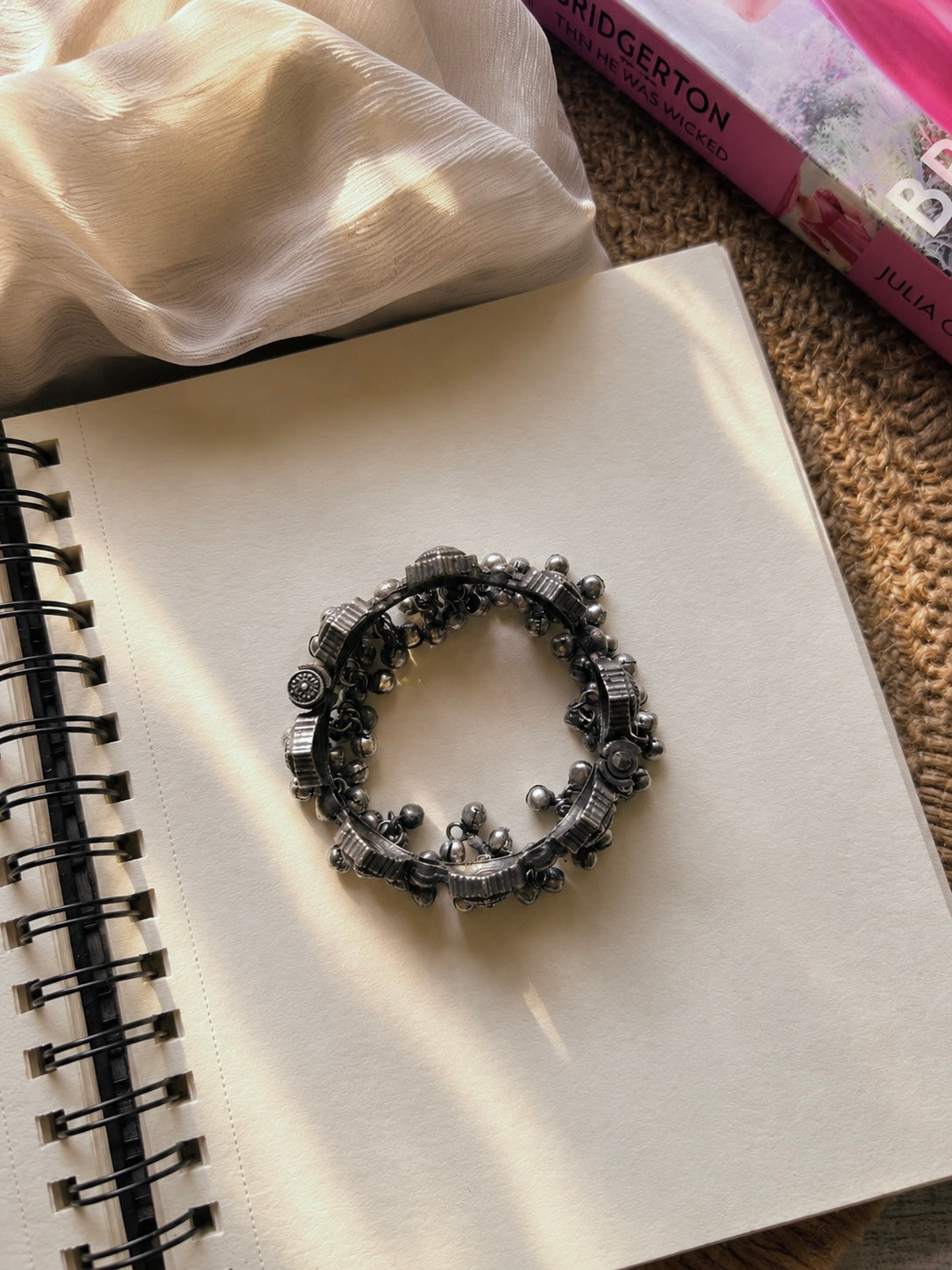 Aaroh Antique Silver Bangle