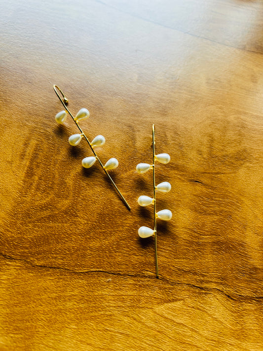 Pearl Needle Ear Cuffs(pair)