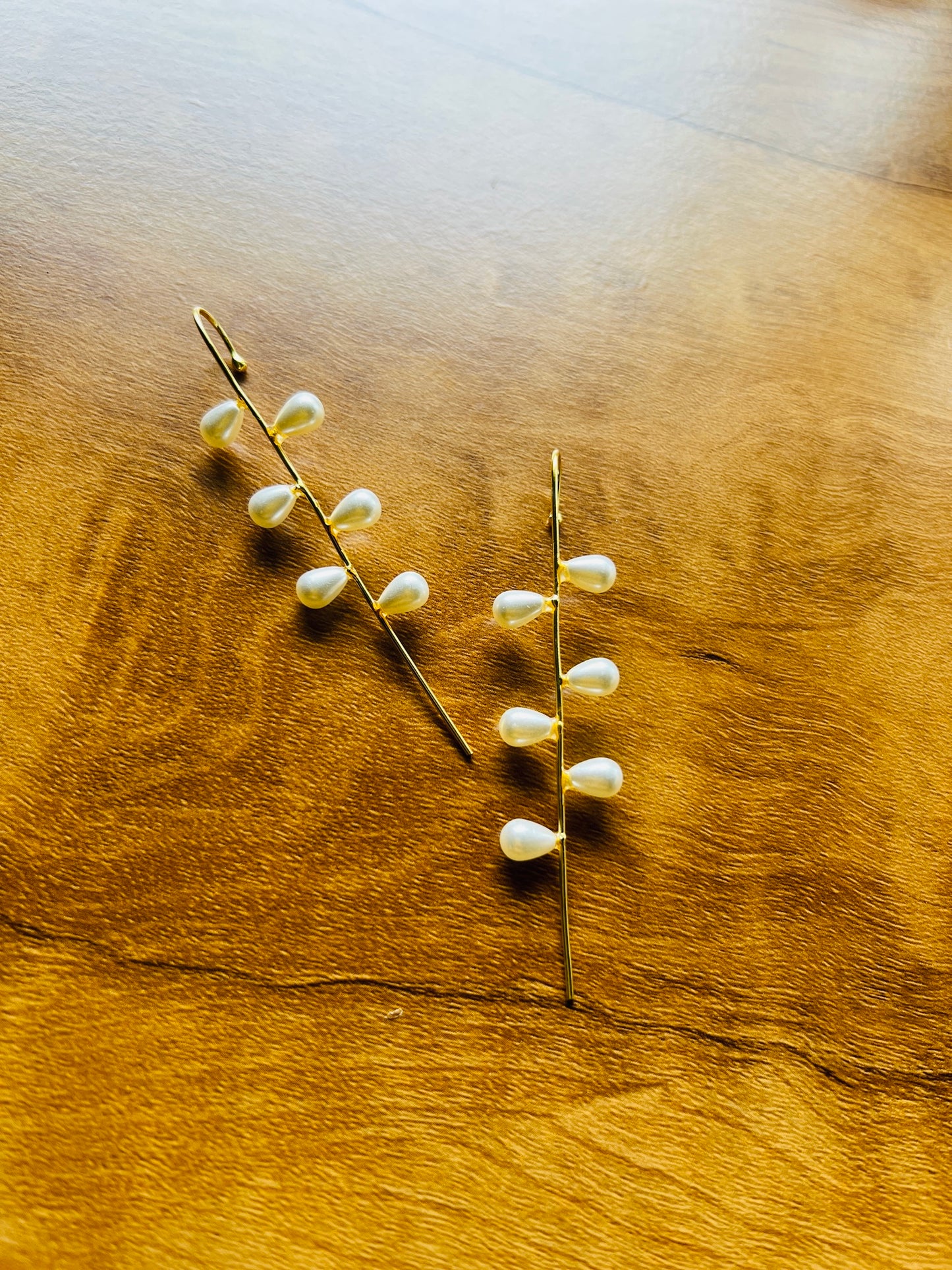 Pearl Needle Ear Cuffs(pair)