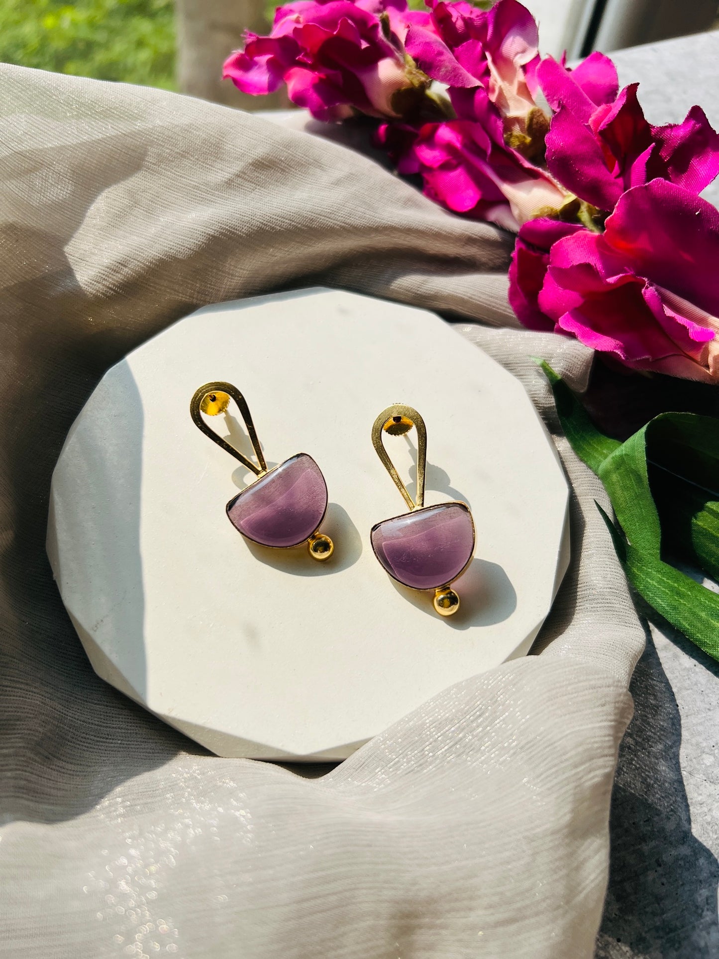 Celeste Drop Stone Earrings