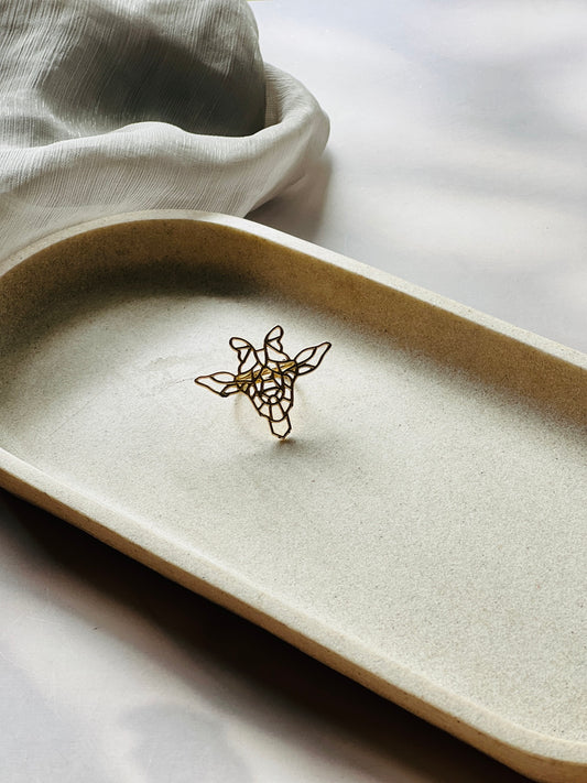 Golden Giraffe Adjustable Ring