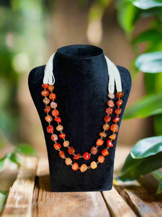 Tangerine Bliss Neckpiece - Neckpiece