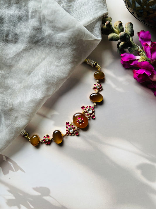 Golden Saffron Glow Choker