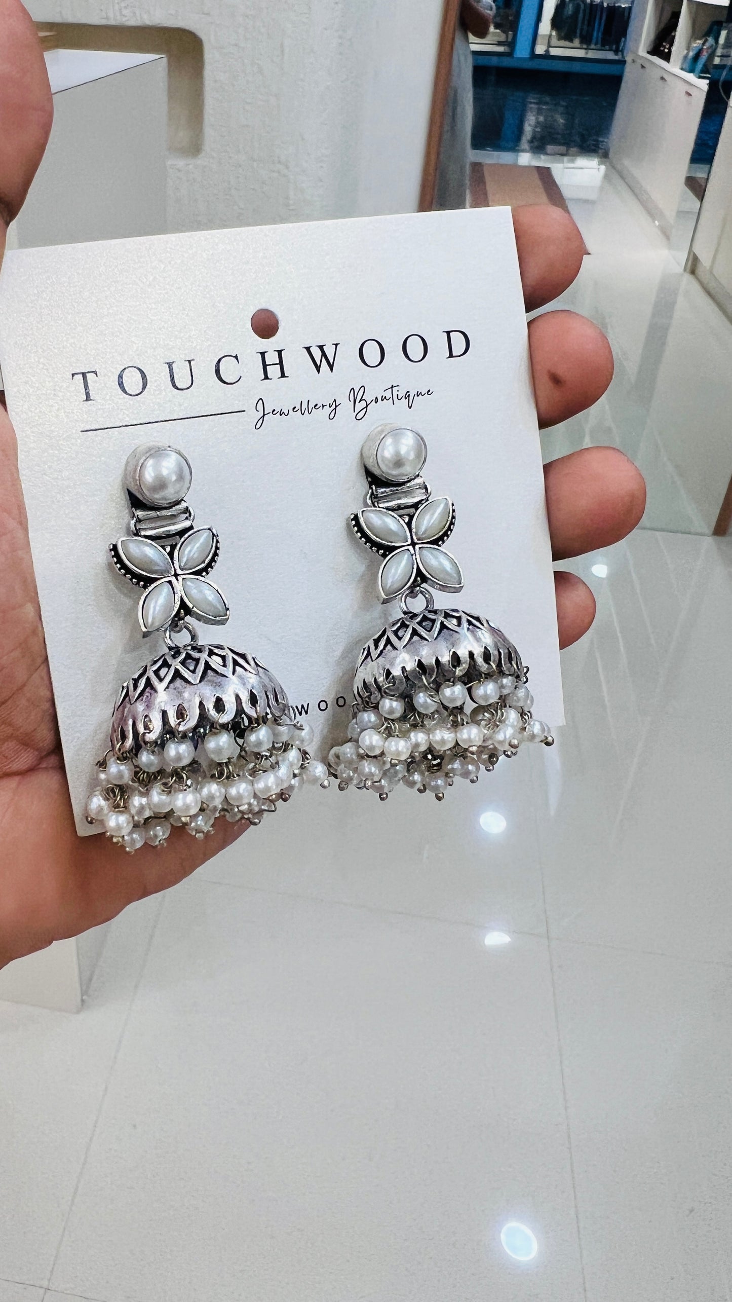 Pearl Jhumka Earrings