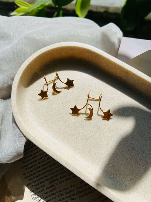 Lunar Star Press Ear Cuff